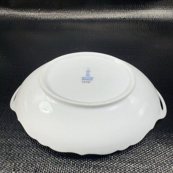 AK Kaiser Germany Gloria Fine Porcelain Dish Bowl With Handles Floral Pattern - Picture 7 of 14